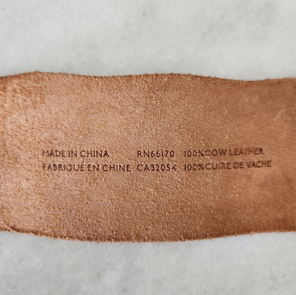 Urban Outfitters Wide Leather Waist Belt Brown Leather Ecote Size S small NWT - Picture 3 of 4